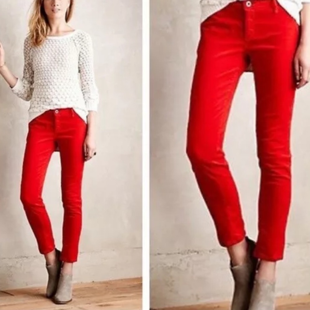 EUC Audriano Goldschmied / AG Red Corduroy Jeans